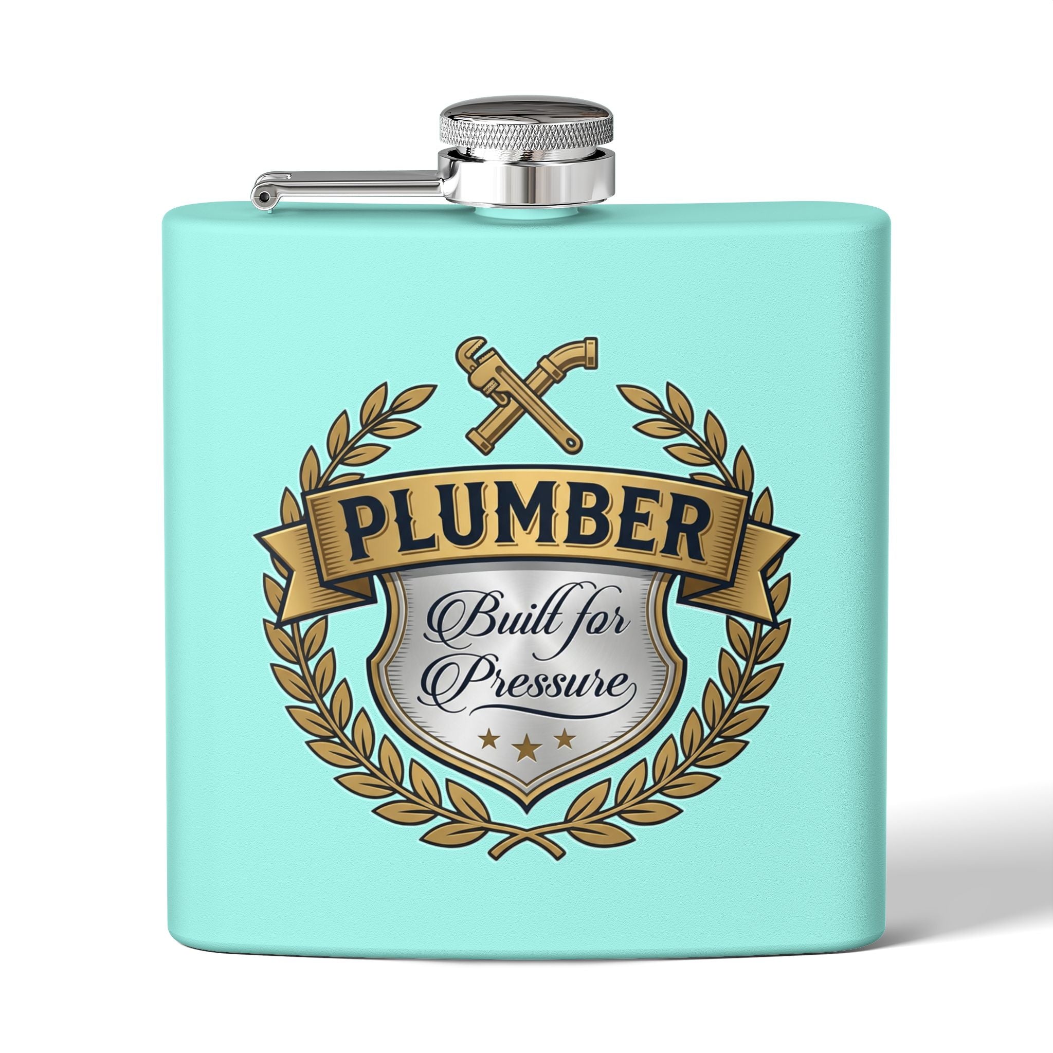 Flask — "Built for Pressure" 6oz Stainless Steel Hip Flask