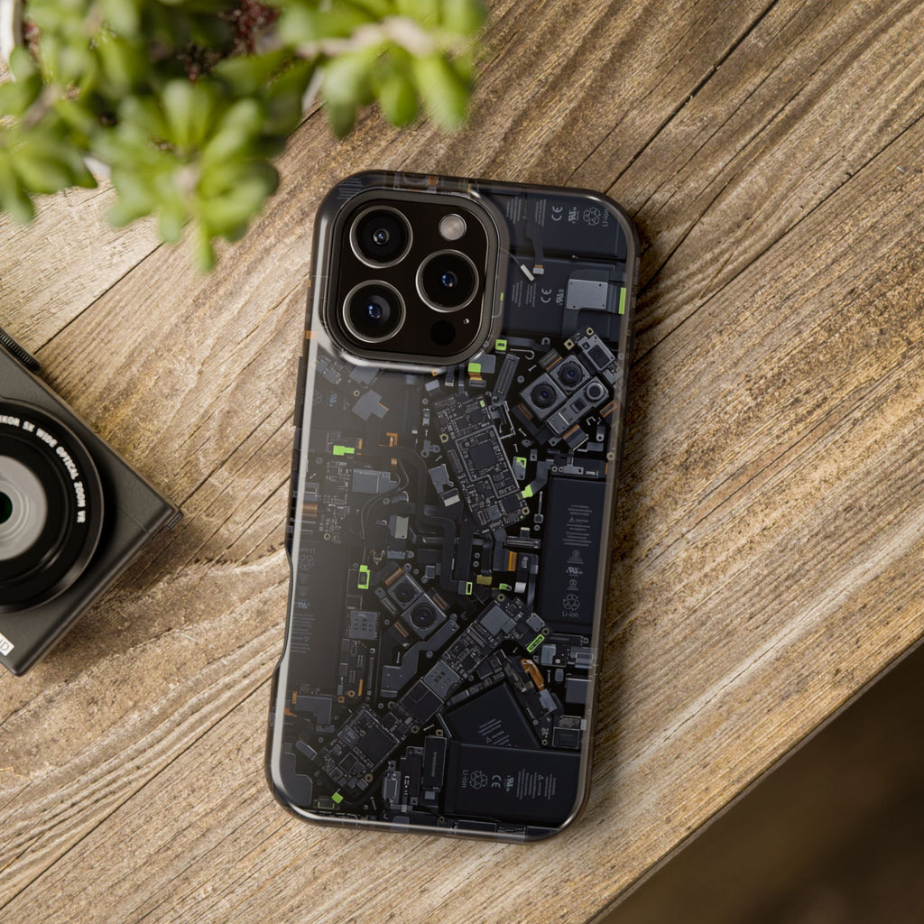 Circuit Core Phone Case — Motherboard Print Wireless Charging Cover