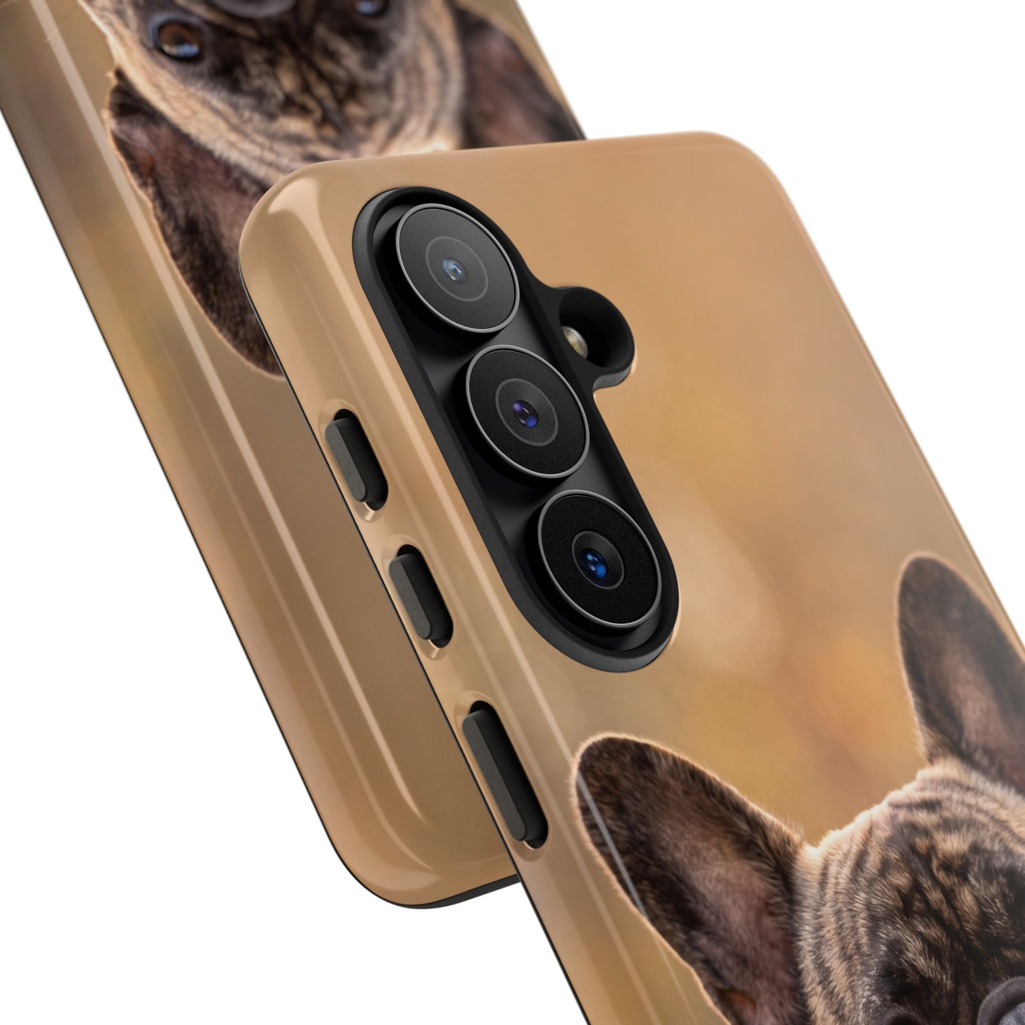 French Bulldog Portrait Phone Case | Realistic Brindle Frenchie Photo Case | iPhone & Samsung