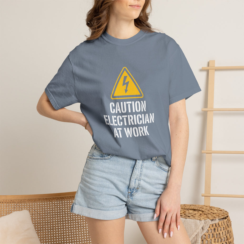 Caution Electrician At Work T-Shirt