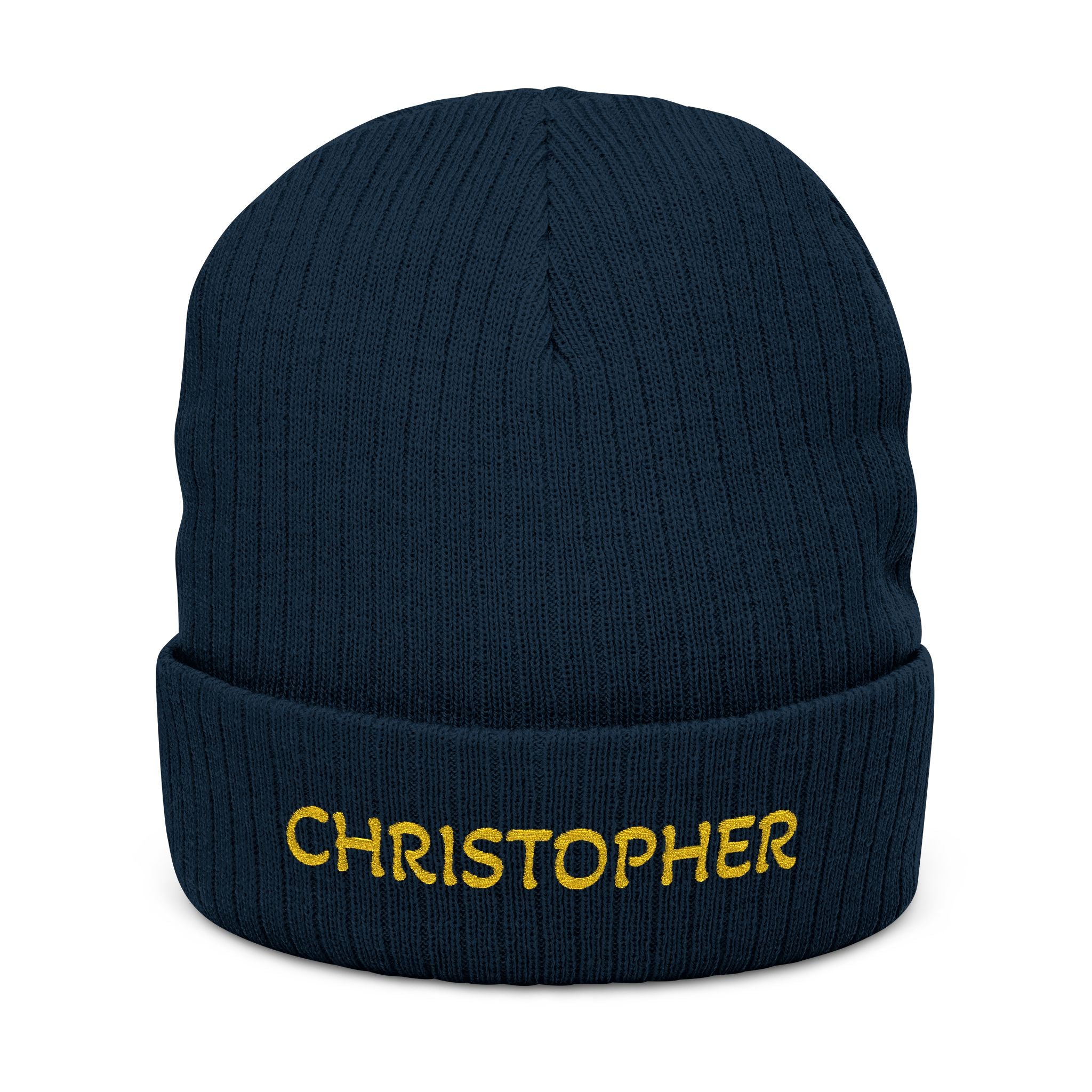 Electrician Personalized Embroidered Ribbed Knit Beanie
