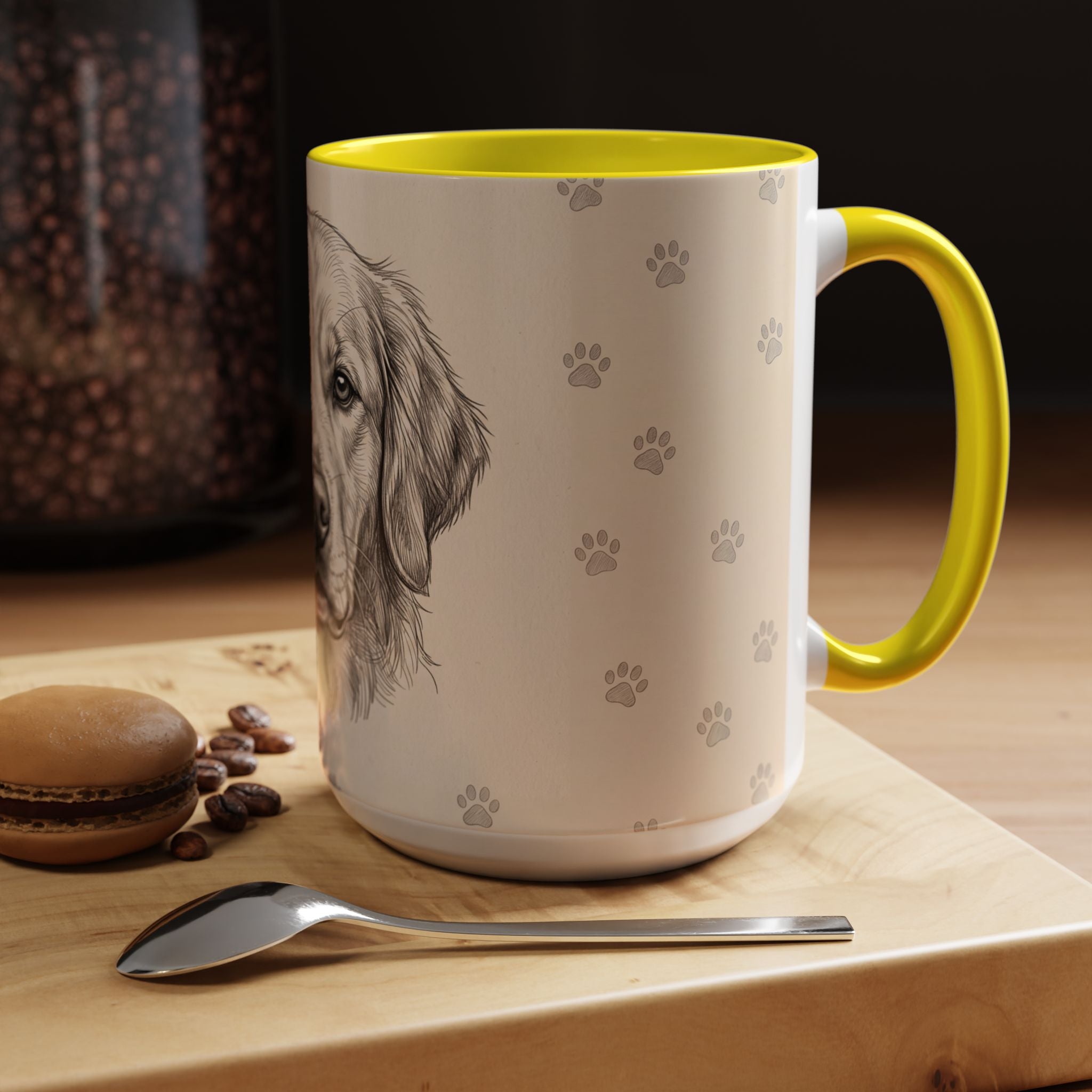 Golden Retriever Sketch Mug | Golden Retriever Lover Gift | Pencil Art Dog Coffee Mug