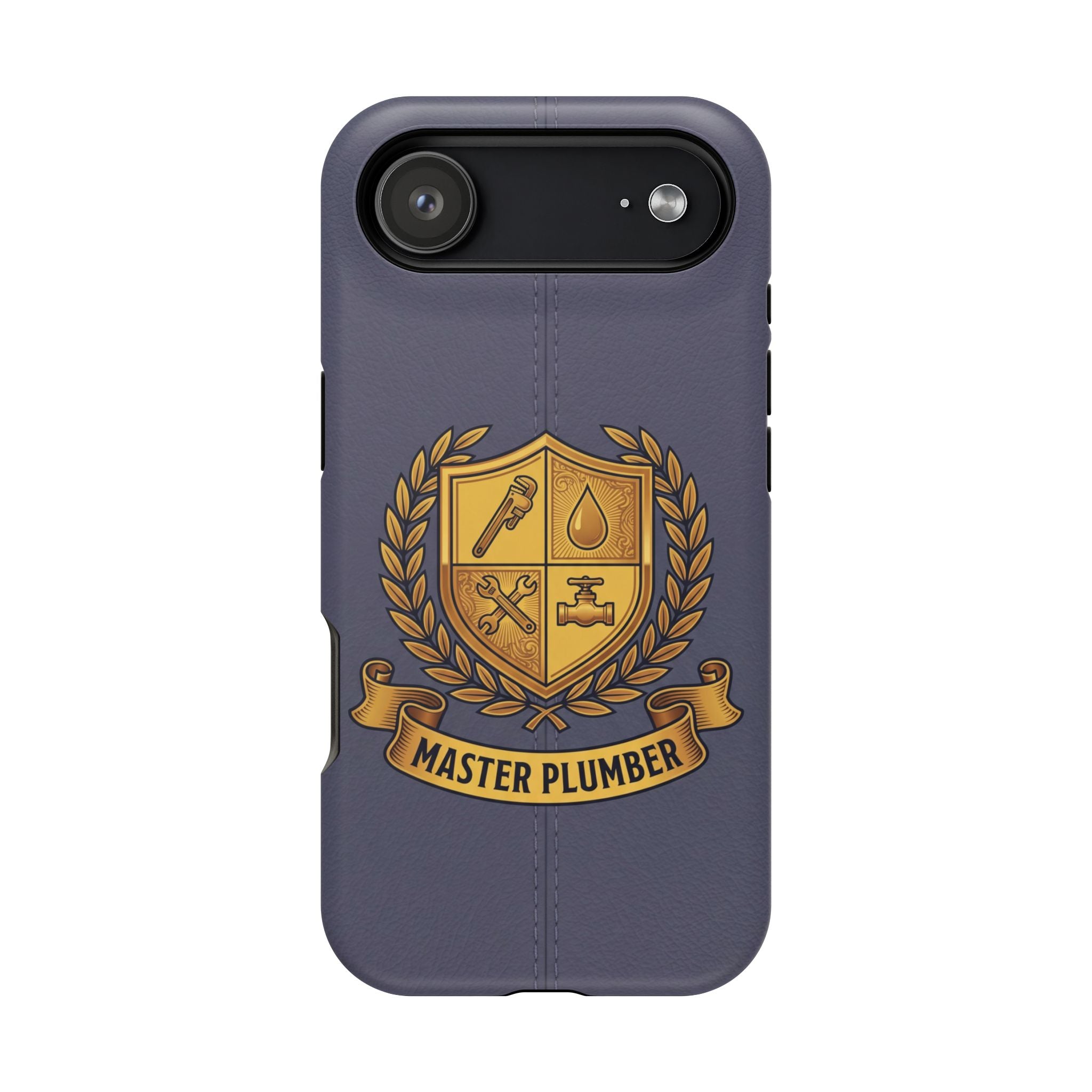 Master Plumber Crest Phone Case — Heraldic Shield Wireless Charging Cover