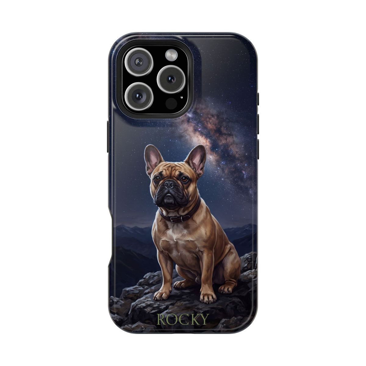 Personalized French Bulldog Starry Night Sky Phone Case — Wireless Charging Cover
