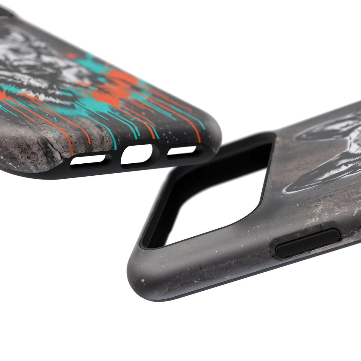 German Shepherd Phone Case | Graffiti Street Art — Tough Magnetic Case with Wireless Charging