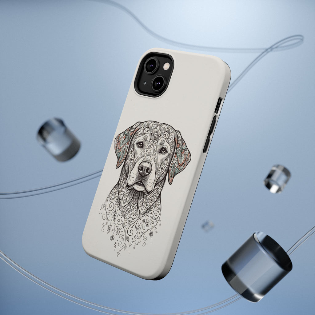 Mandala Labrador Phone Case — Tough Magnetic Case with Wireless Charging