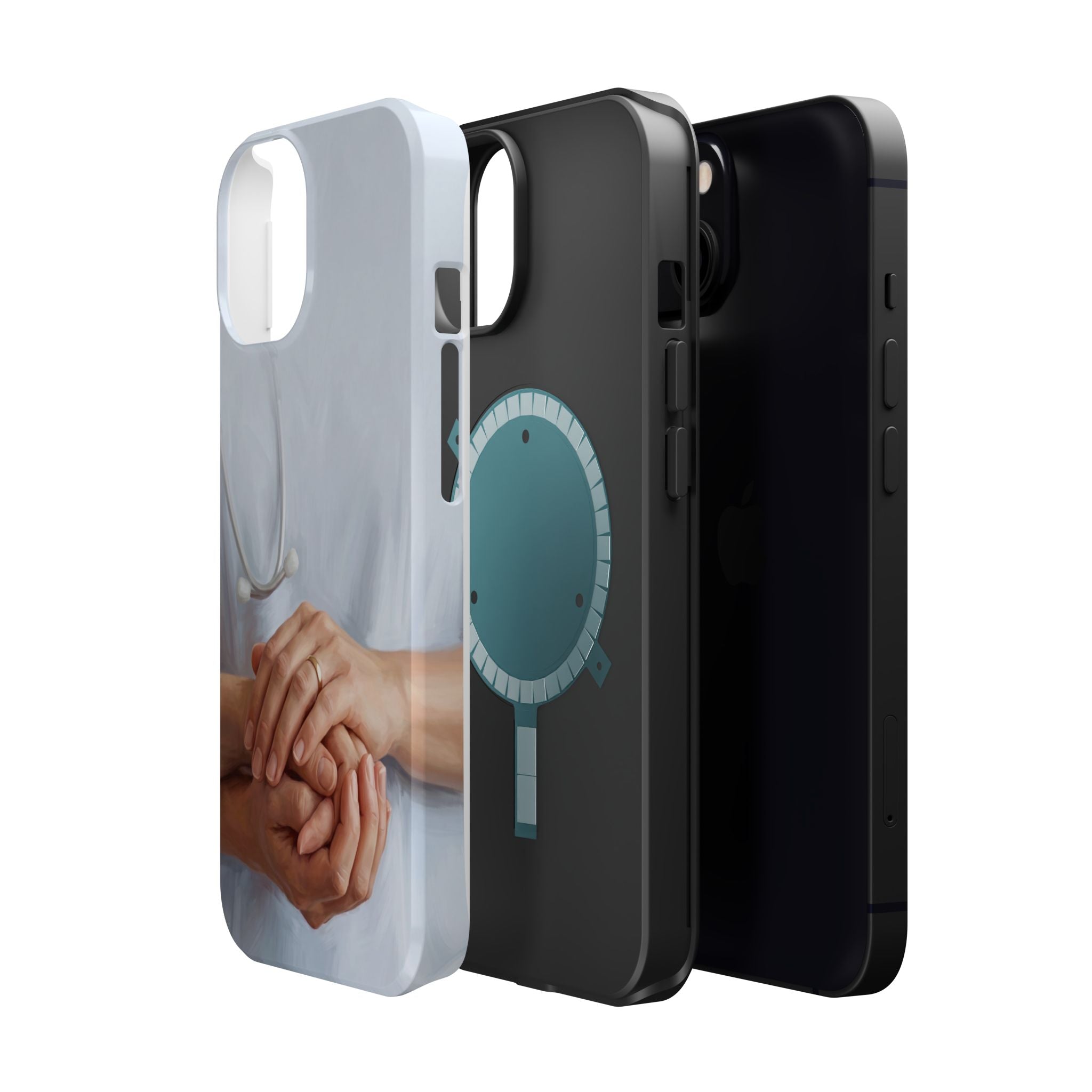 Impact-Resistant Phone Case — Caring Hands Wireless Charging Cover
