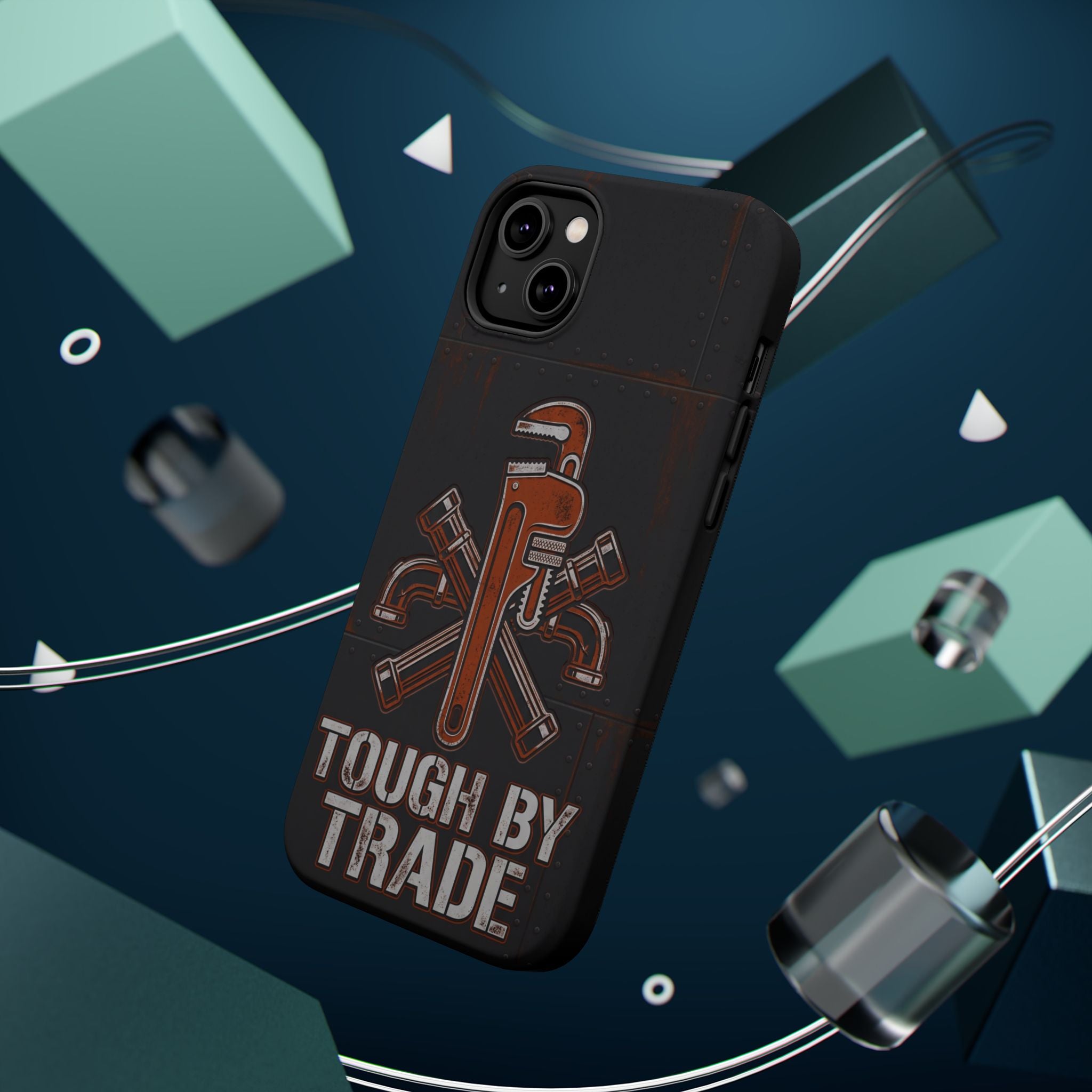 Tough By Trade Phone Case — Crossed Wrenches Wireless Charging Cover