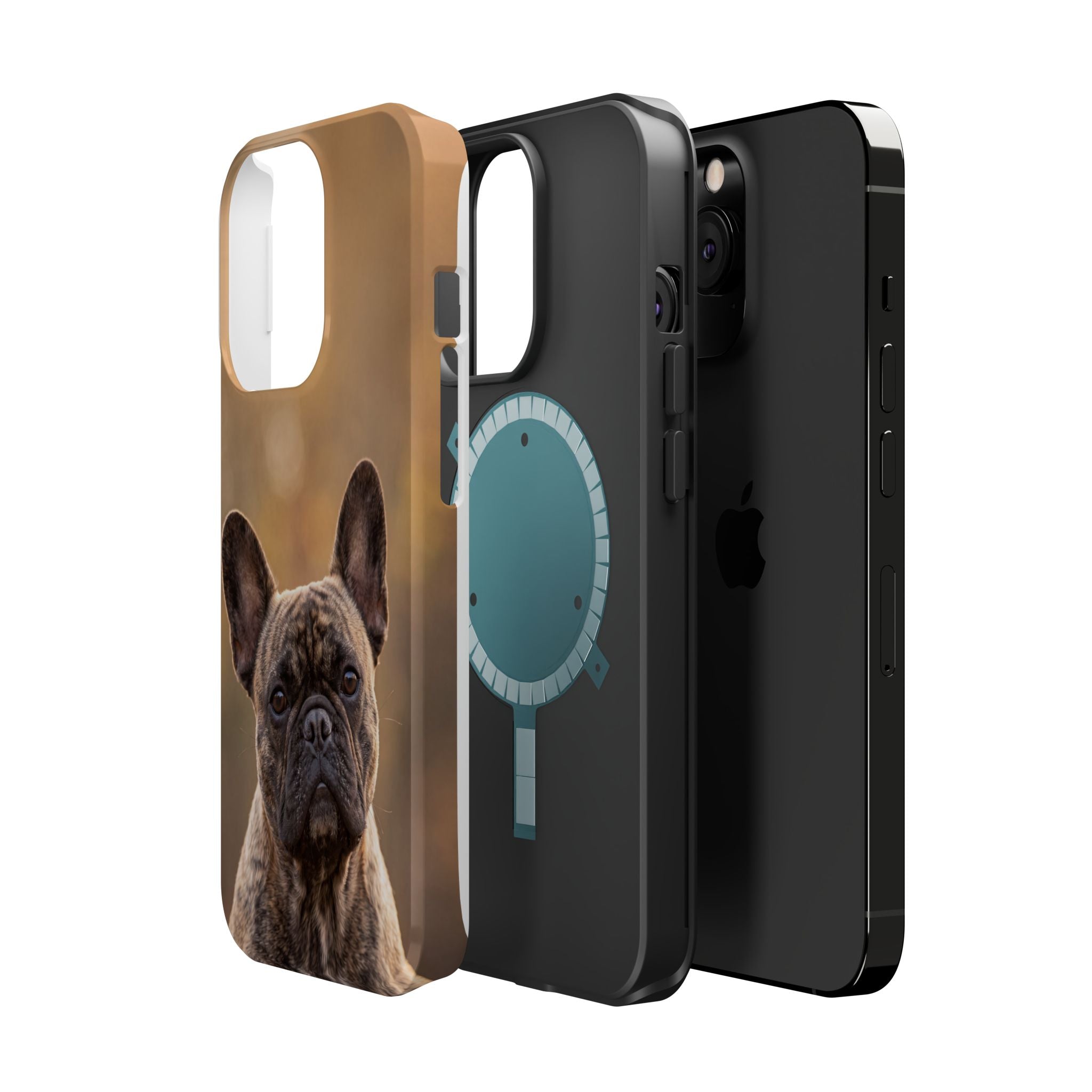 Brindle French Bulldog Phone Case — Impact-Resistant Wireless Charging Cover