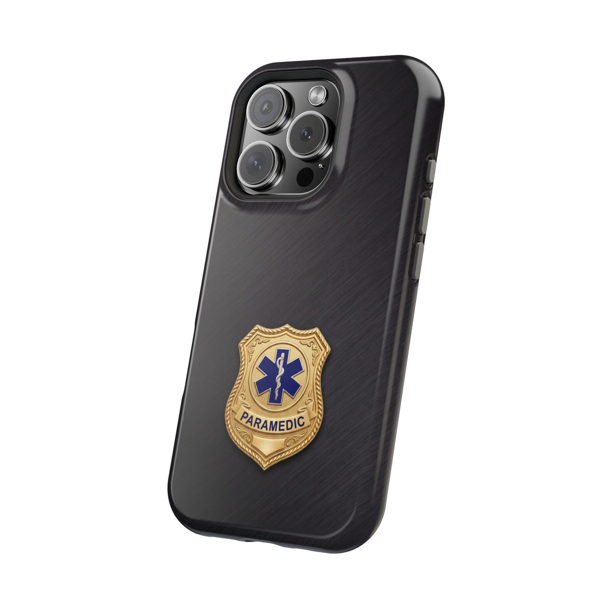 Gold Paramedic Badge Phone Case — Magnetic Wireless Charging Cover