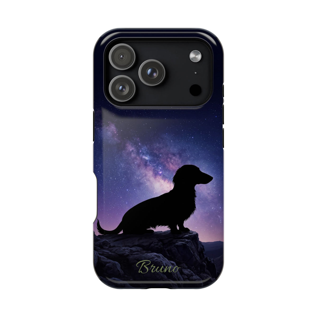 Personalized Dachshund Starry Night Phone Case — Wireless Charging Cover