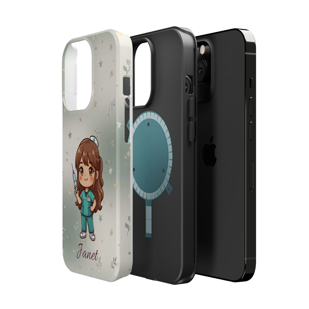 Personalized Nurse with Syringe Phone Case — Wireless Charging Cover