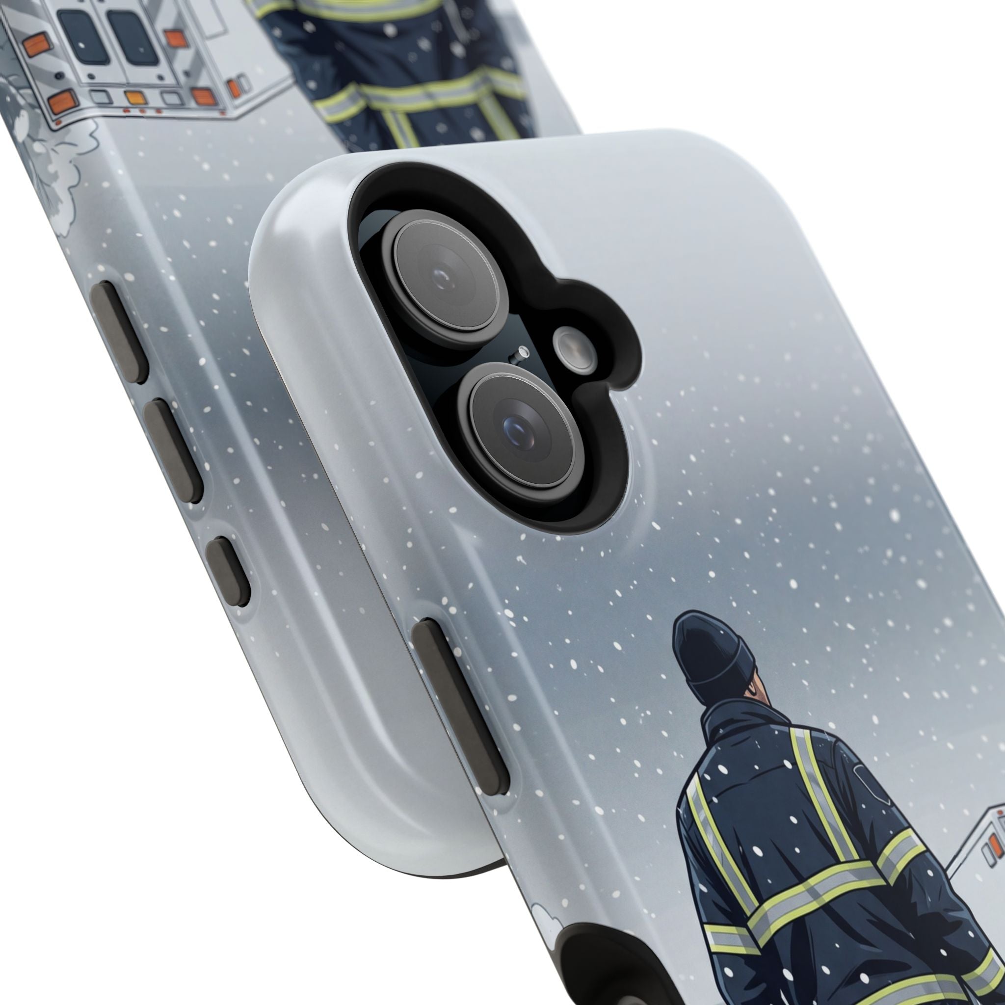 Bold Paramedic/EMT Portrait Phone Case — Magnetic Wireless Charging Cover