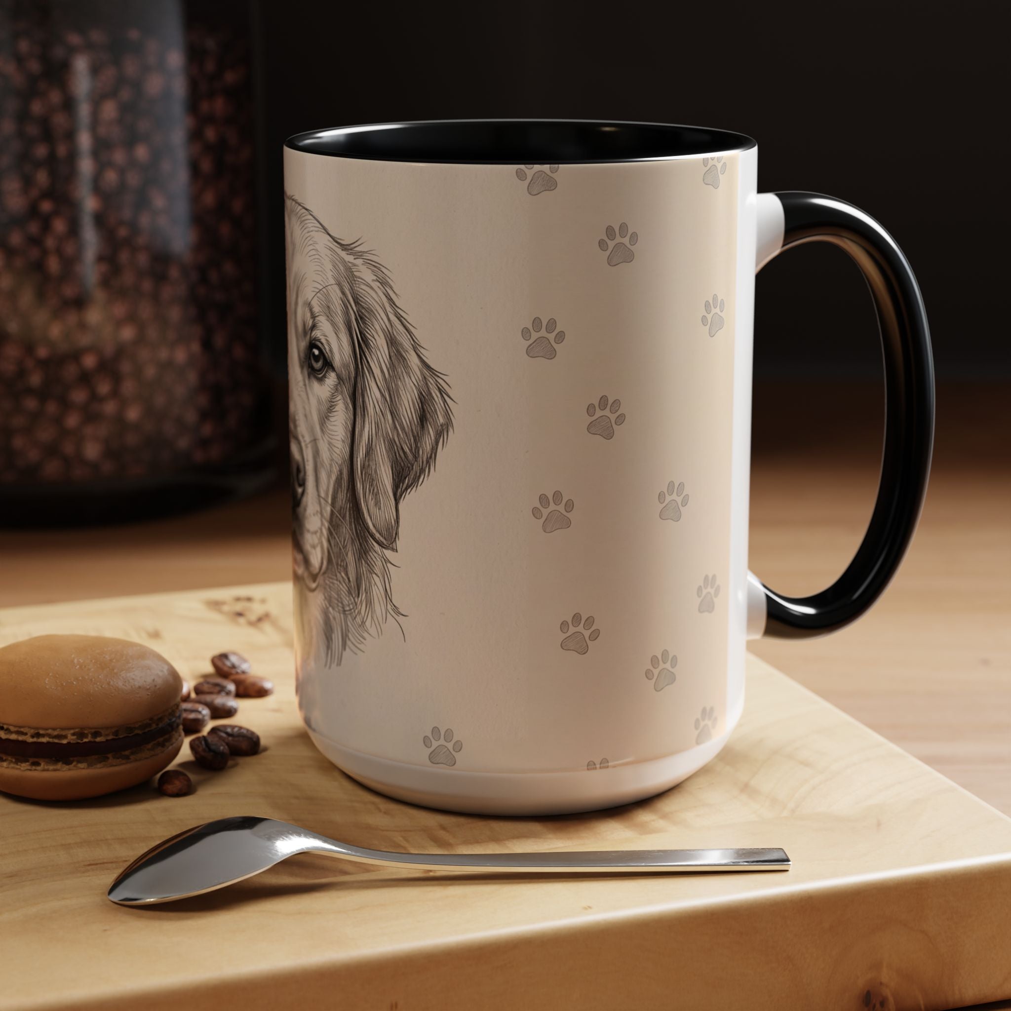 Golden Retriever Sketch Mug | Golden Retriever Lover Gift | Pencil Art Dog Coffee Mug