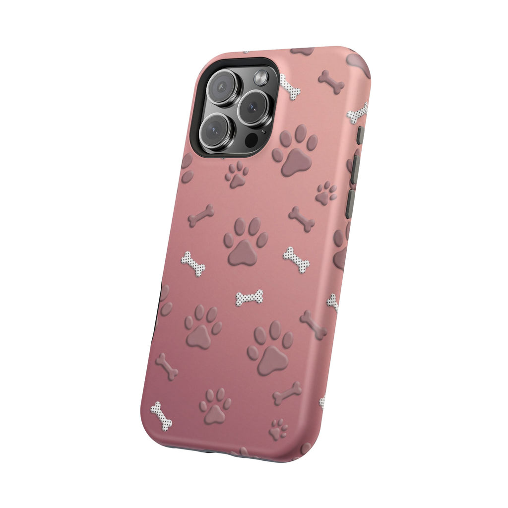Paws & Bones Phone Case — Impact-Resistant Wireless Charging Cover