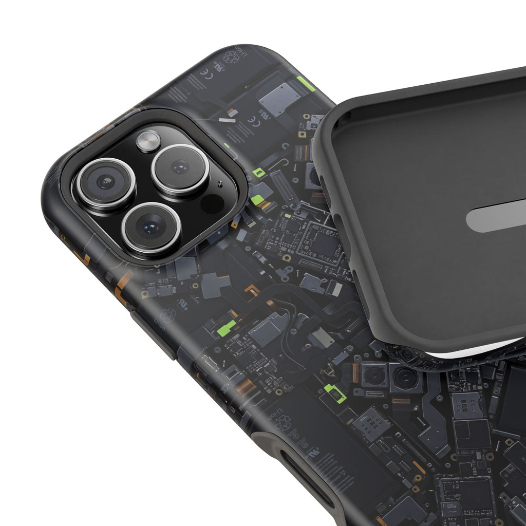 Circuit Core Phone Case — Motherboard Print Wireless Charging Cover