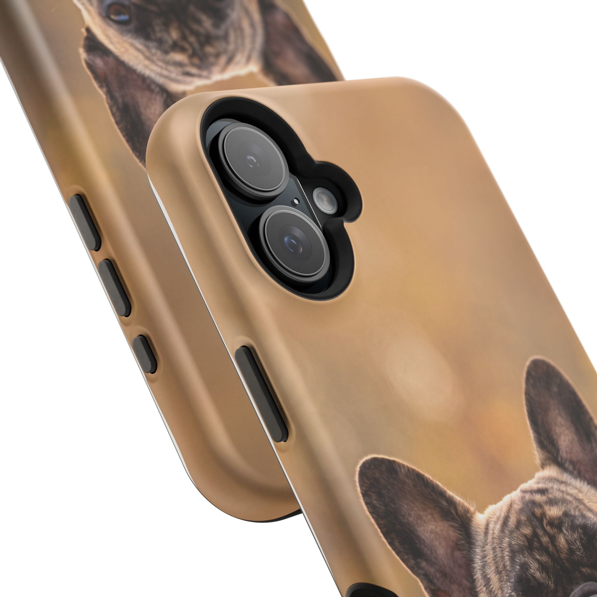 Brindle French Bulldog Phone Case — Impact-Resistant Wireless Charging Cover