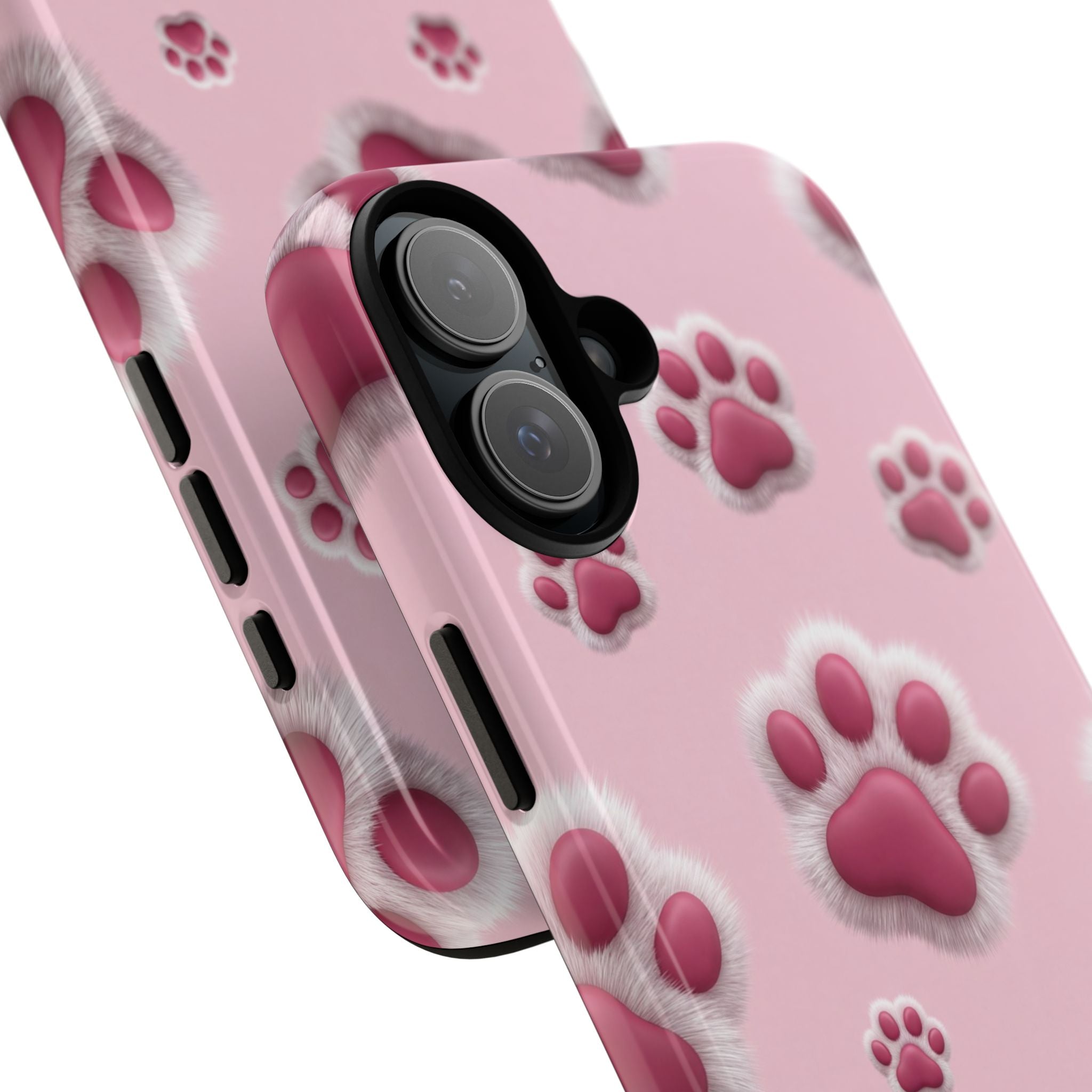 iphone & Samsung - Pink Paws Tough Phone Case — Cute Protective iPhone Cover