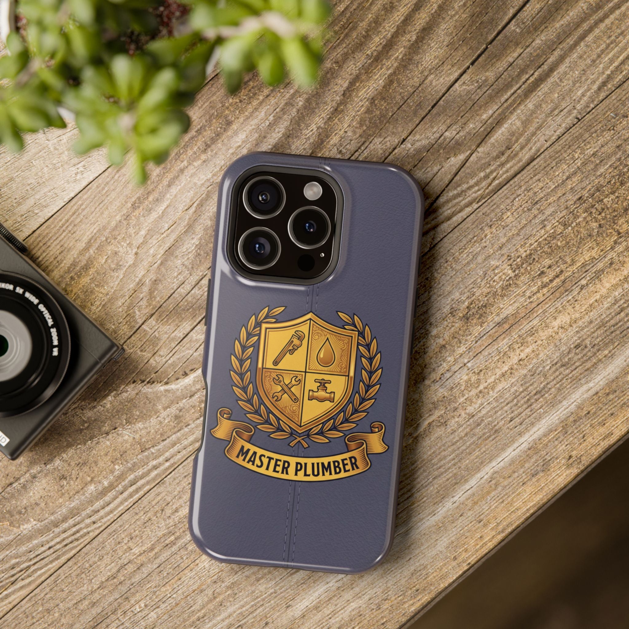 Master Plumber Crest Phone Case — Heraldic Shield Wireless Charging Cover