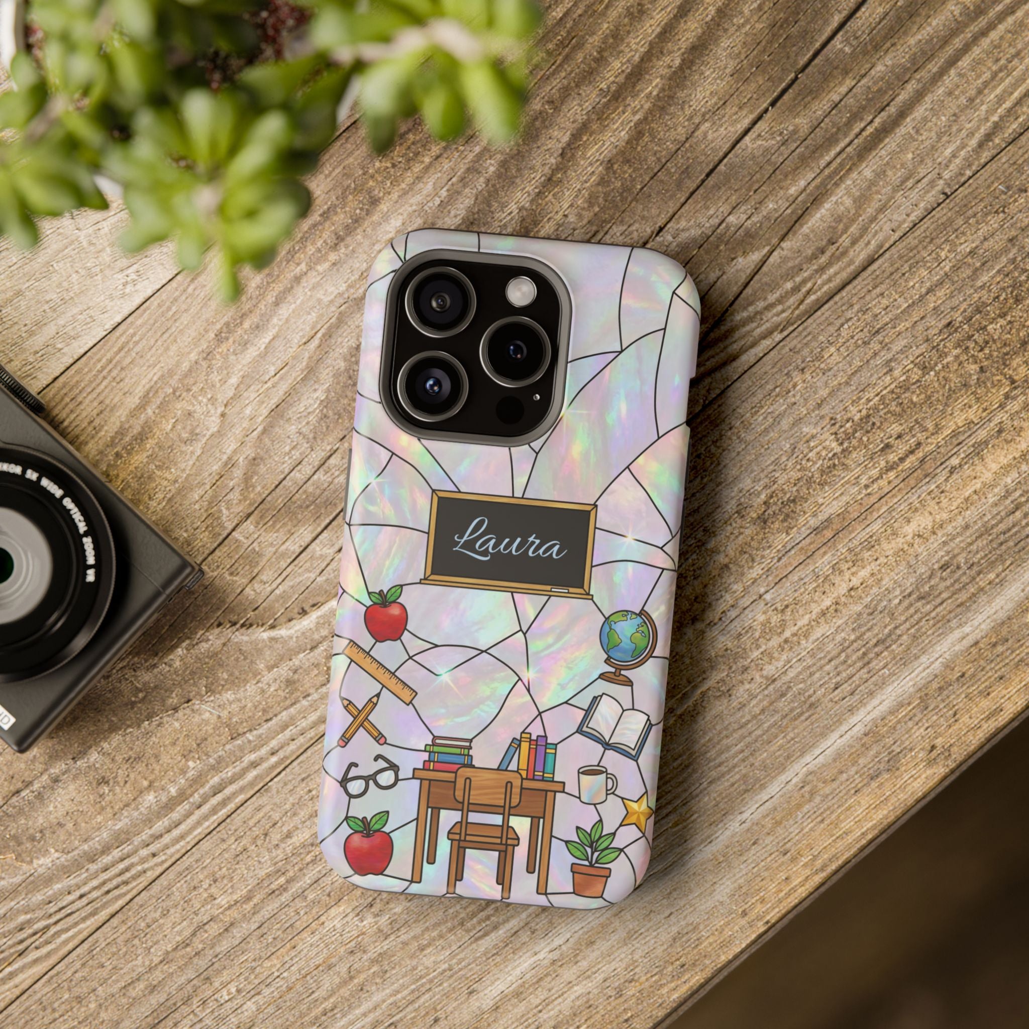 Personalized Teacher Phone Case — Impact-Resistant Wireless Charging Cover