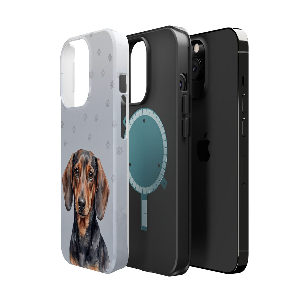 Dachshund Watercolor Portrait Phone Case | Elegant Sausage Dog Art Print | iPhone & Samsung