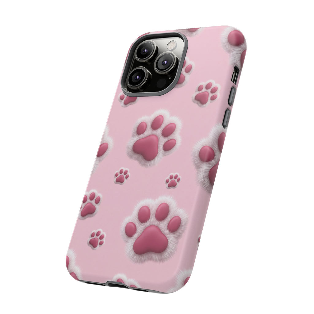iphone & Samsung - Pink Paws Tough Phone Case — Cute Protective iPhone Cover