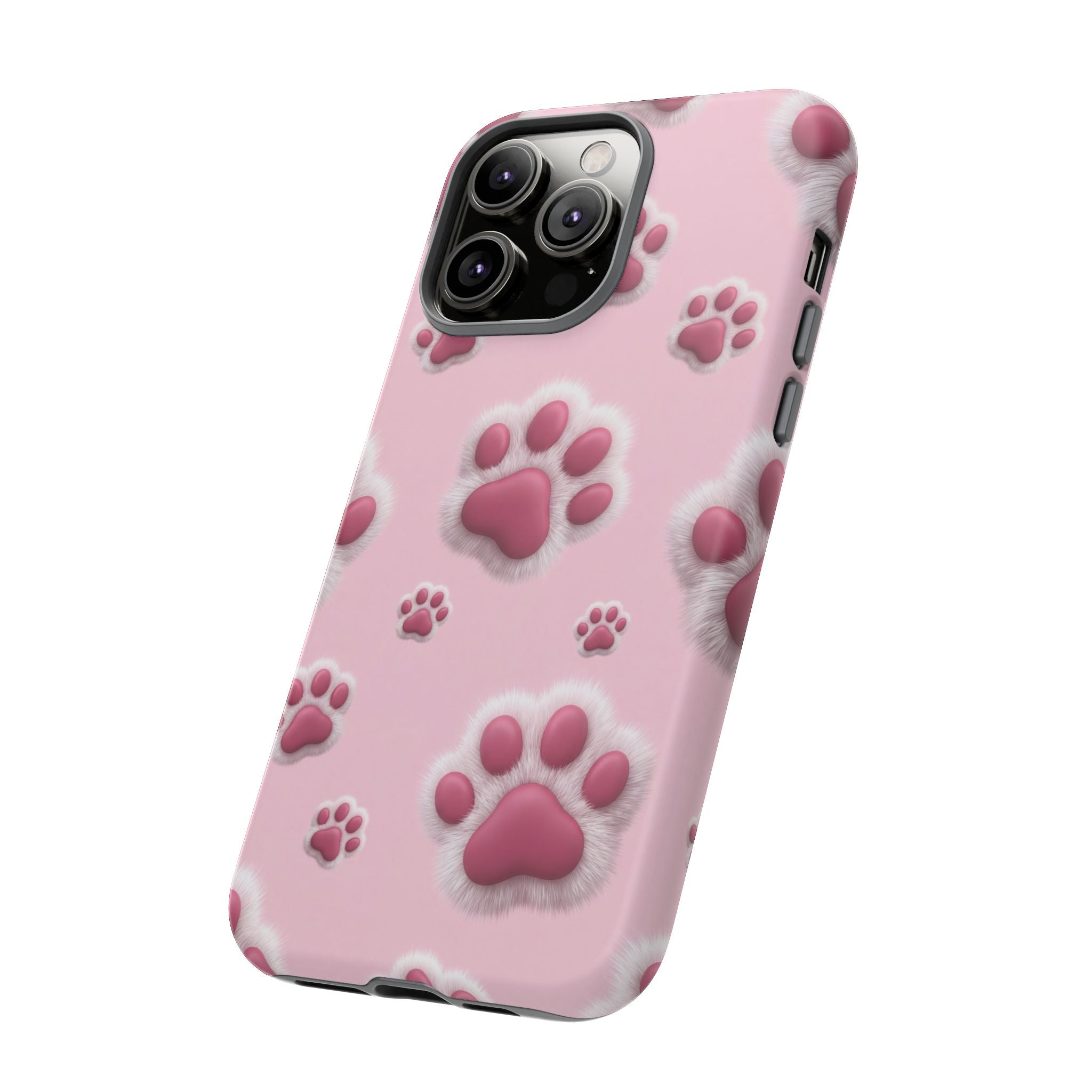 iphone & Samsung - Pink Paws Tough Phone Case — Cute Protective iPhone Cover