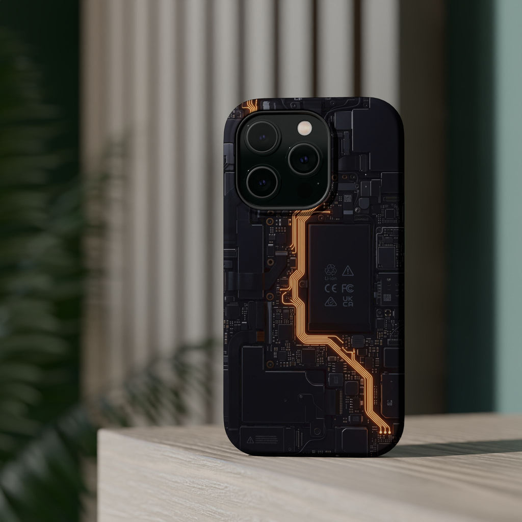 Electrician Circuit Bolt Phone Case — Impact-Resistant Wireless Charging Cover