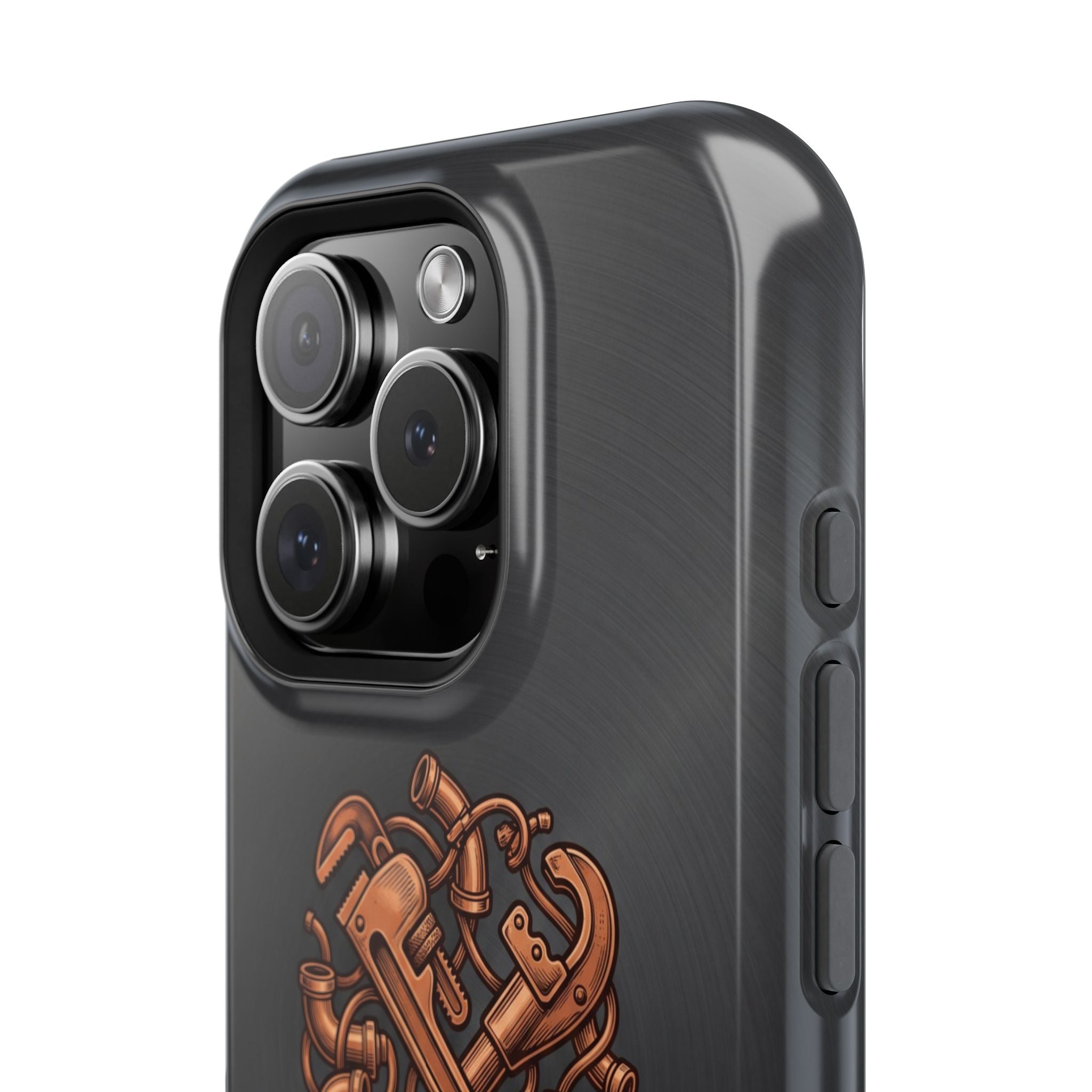 Crafted to Last Phone Case — Crossed Wrenches Wireless Charging Cover