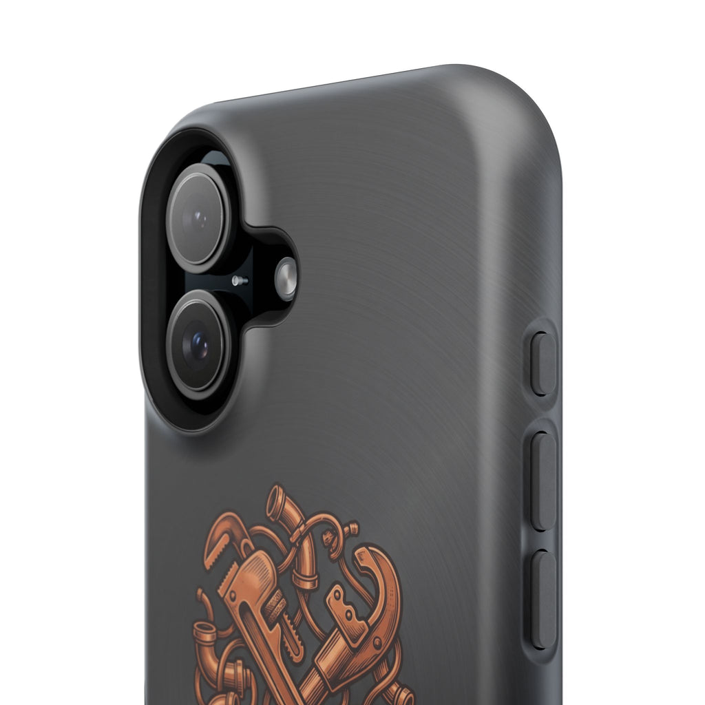 Crafted to Last Phone Case — Crossed Wrenches Wireless Charging Cover