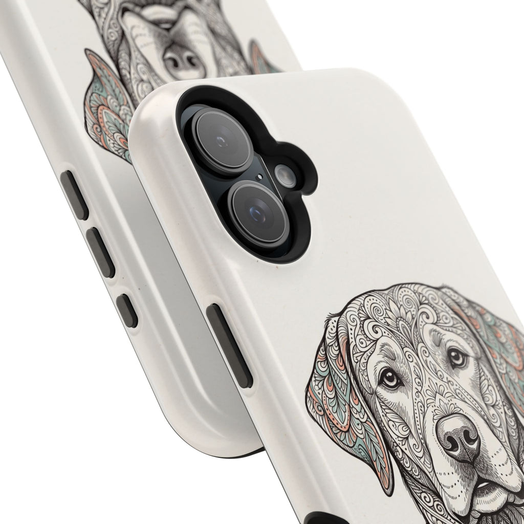 Mandala Labrador Phone Case — Tough Magnetic Case with Wireless Charging