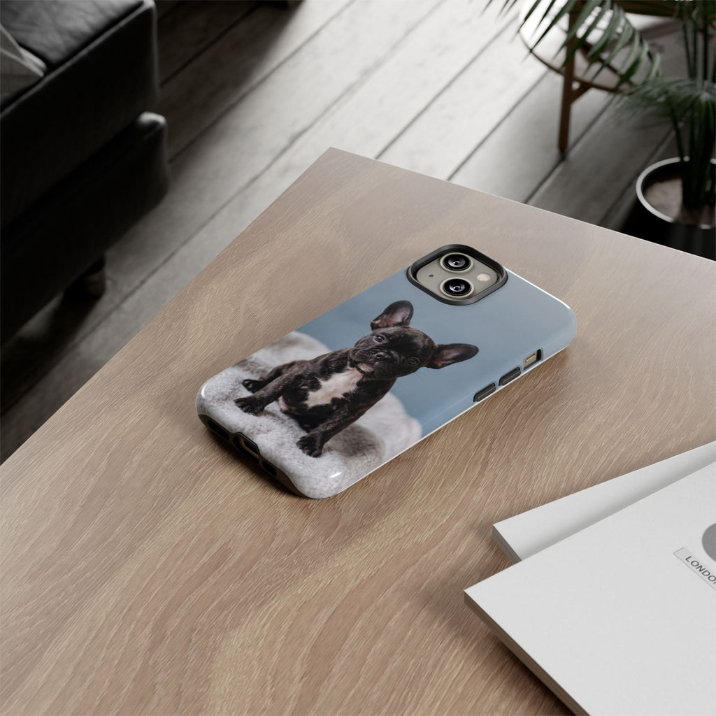 French Bulldog Puppy Phone Case | Adorable Brindle Frenchie Portrait | Samsung & iPhone
