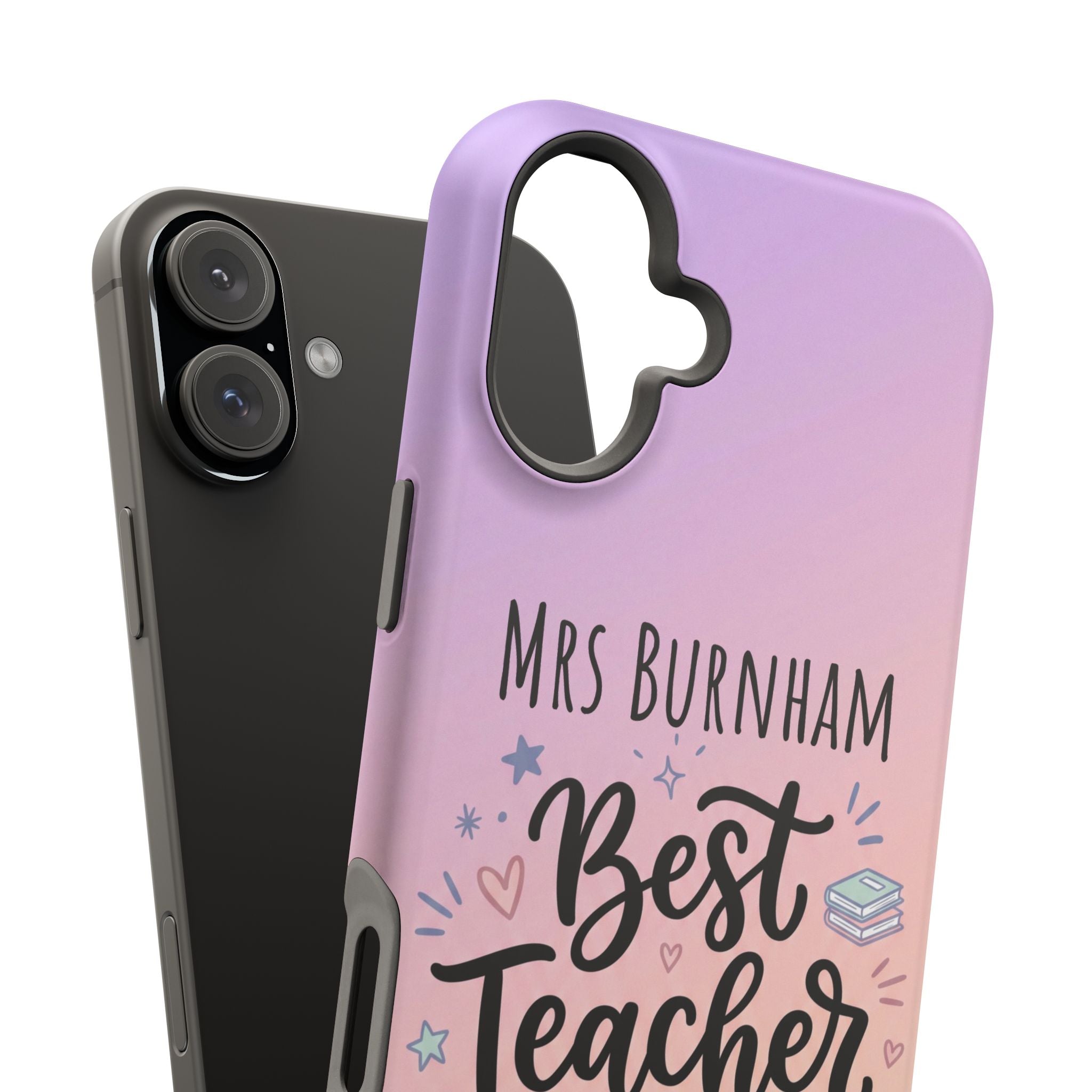 Best Teacher Ever Personalized Phone Case — Wireless Charging Cover