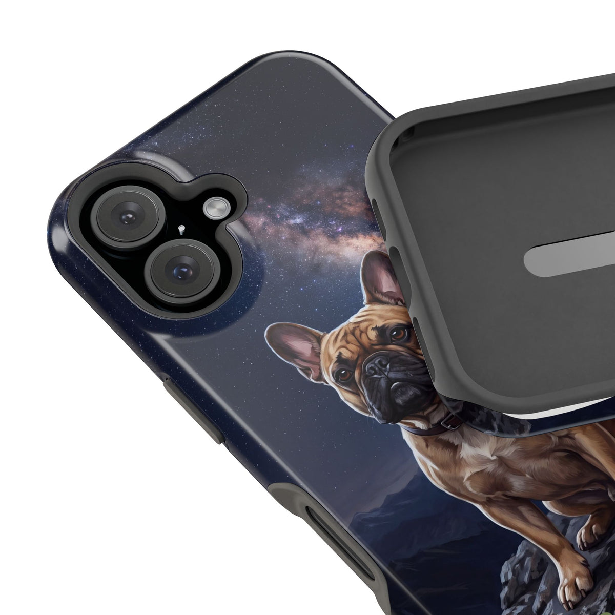 Personalized French Bulldog Starry Night Sky Phone Case — Wireless Charging Cover