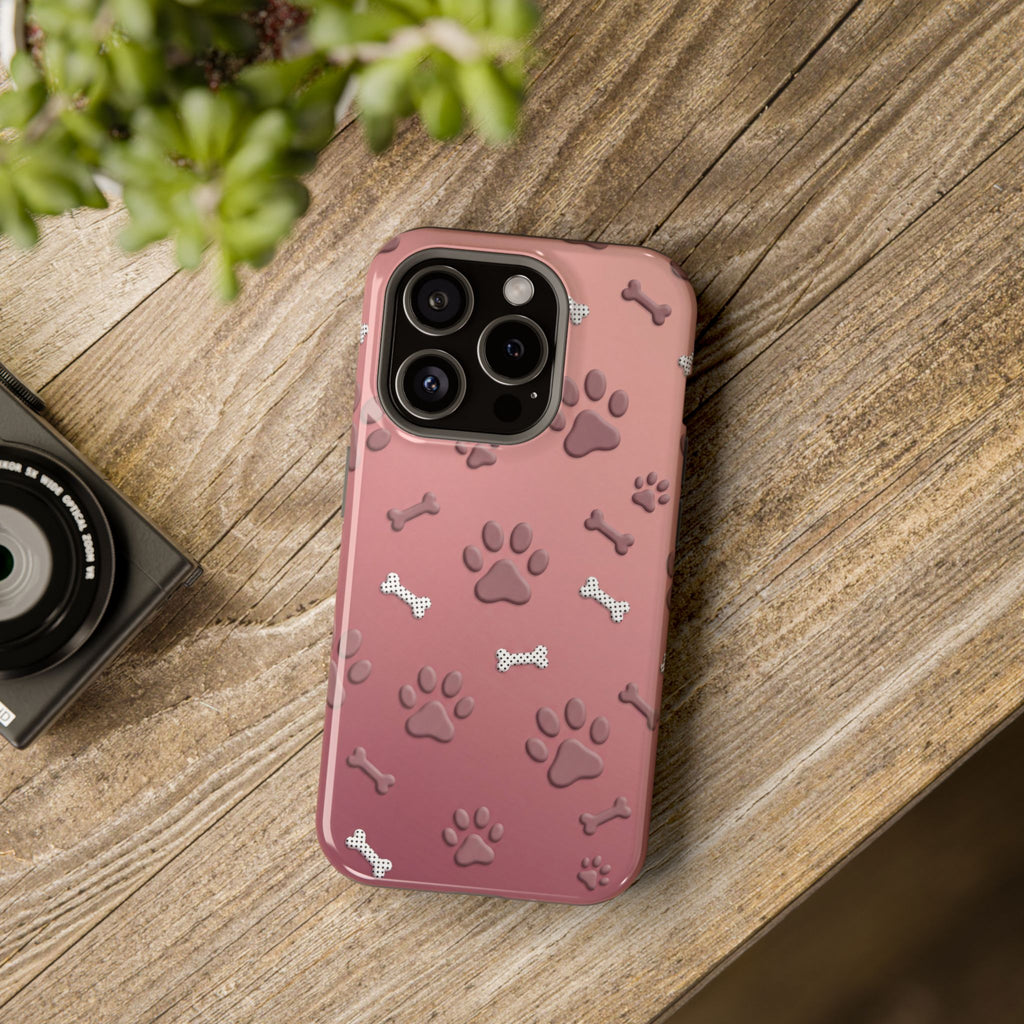 Paws & Bones Phone Case — Impact-Resistant Wireless Charging Cover
