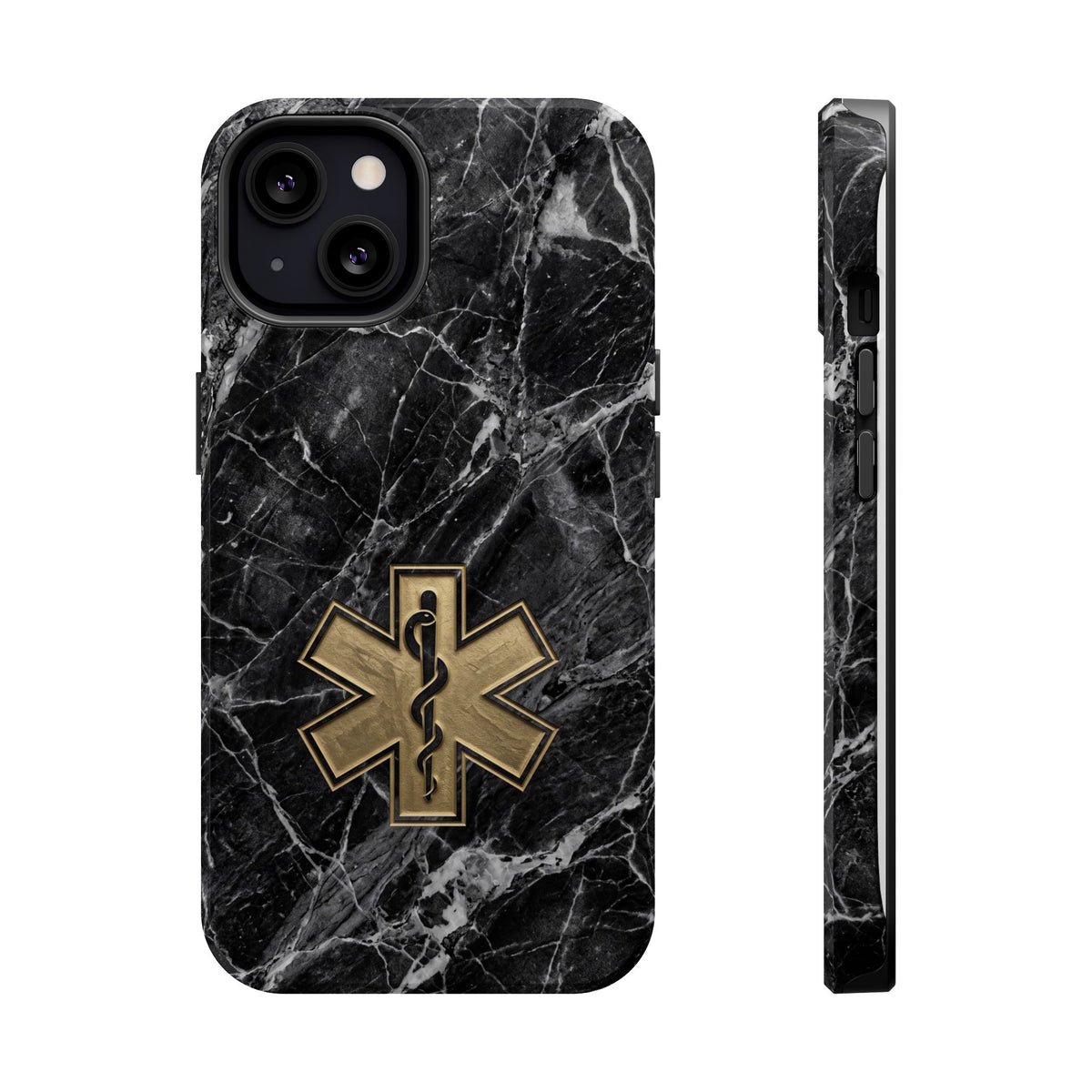 Paramedic/EMT Marble Phone Case — Magnetic Wireless Charging Cover