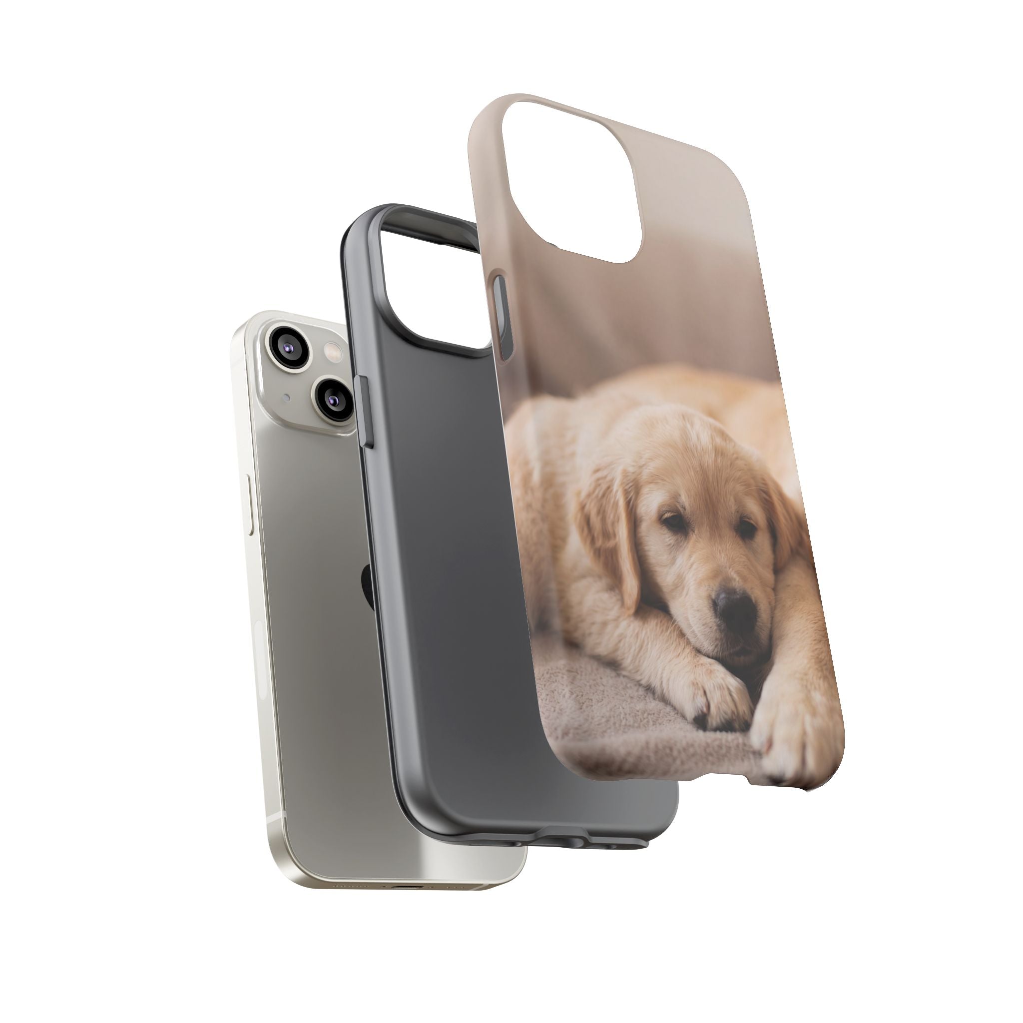 Sleepy Golden Retriever Puppy Phone Case | Cozy Cuddly Puppy Portrait | Samsung & iPhone