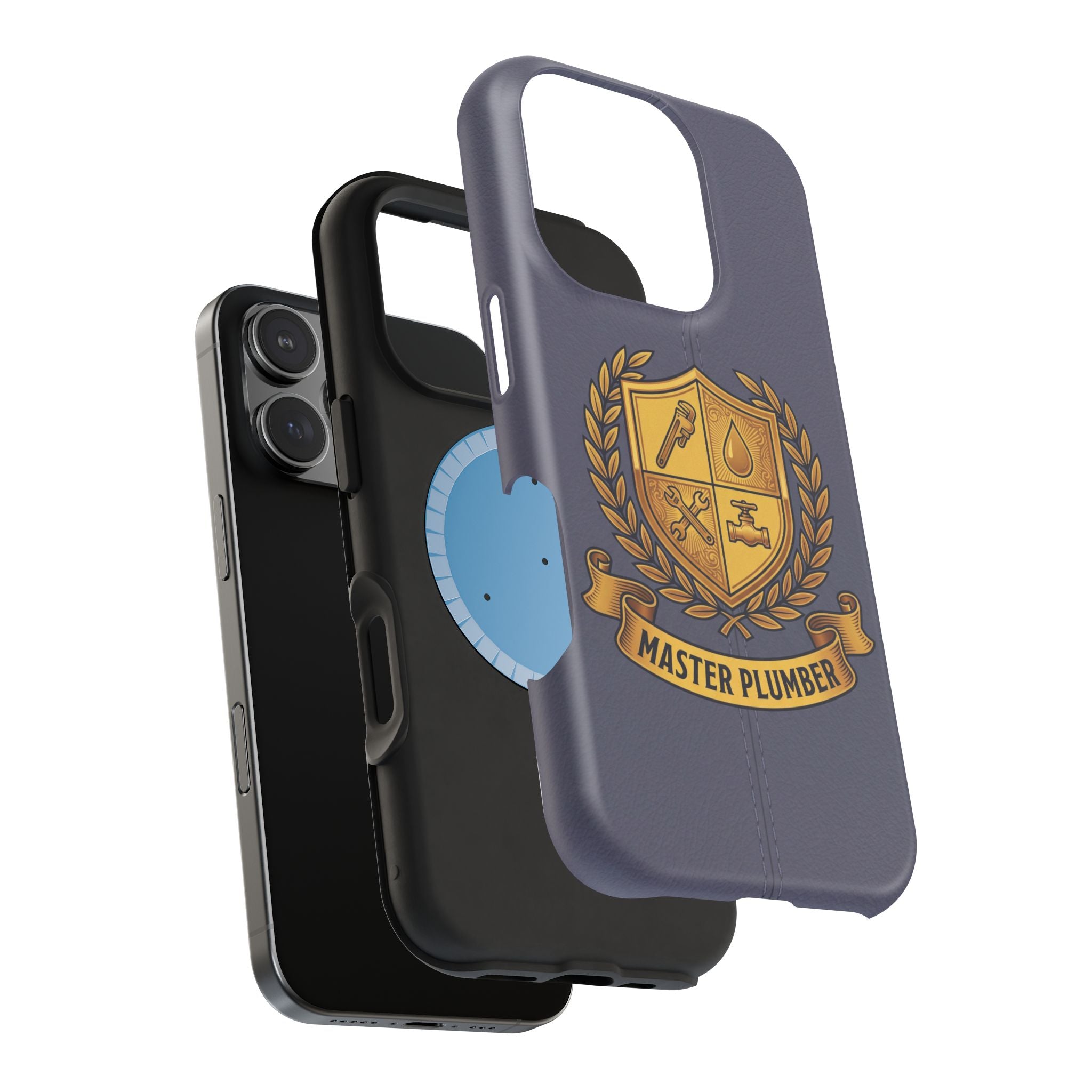 Master Plumber Crest Phone Case — Heraldic Shield Wireless Charging Cover