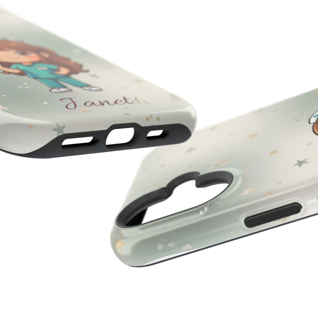 Personalized Nurse with Syringe Phone Case — Wireless Charging Cover