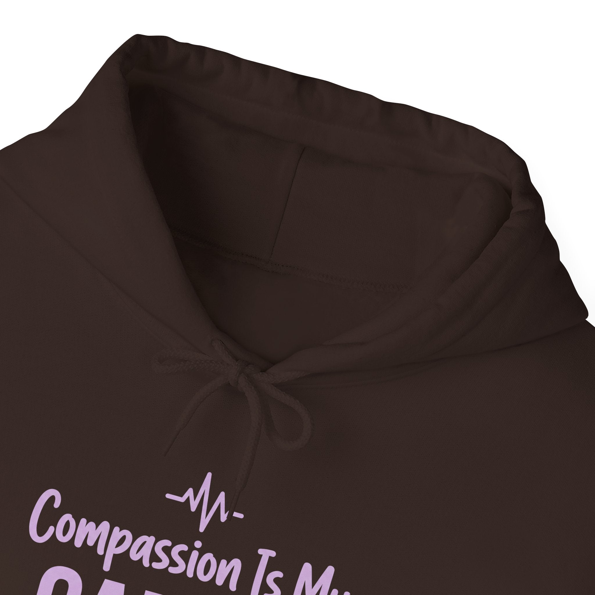 Compassion Is My Cardio Hoodie — Nurse/Healthcare Worker Graphic Pullover