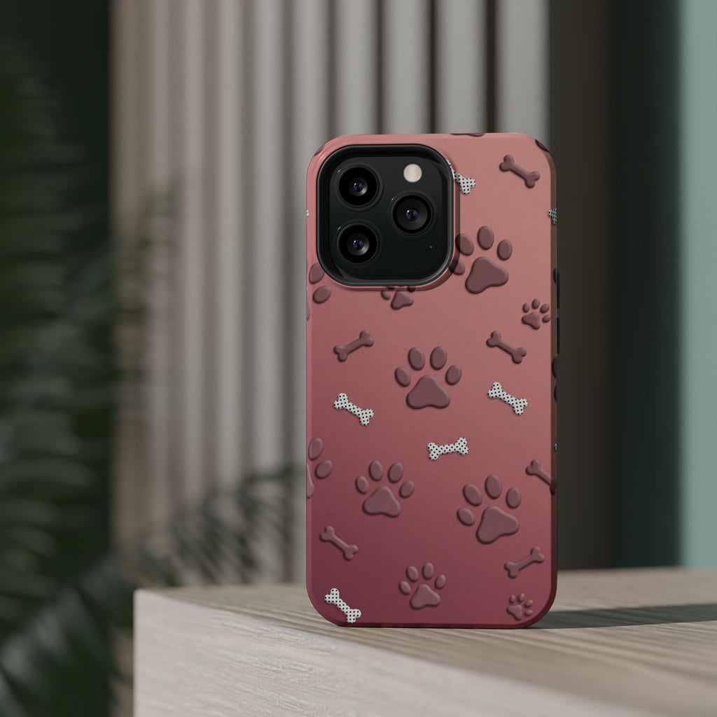 Paws & Bones Phone Case — Impact-Resistant Wireless Charging Cover