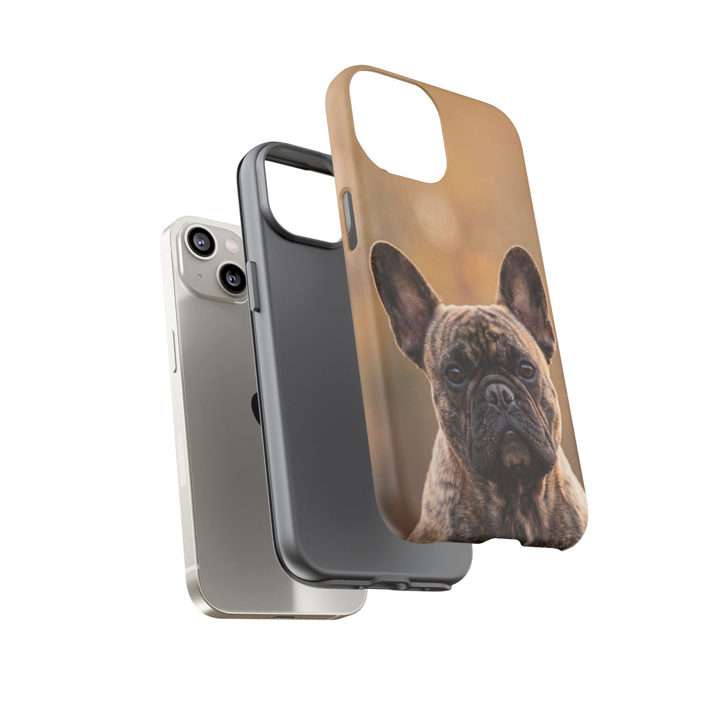 French Bulldog Portrait Phone Case | Realistic Brindle Frenchie Photo Case | iPhone & Samsung