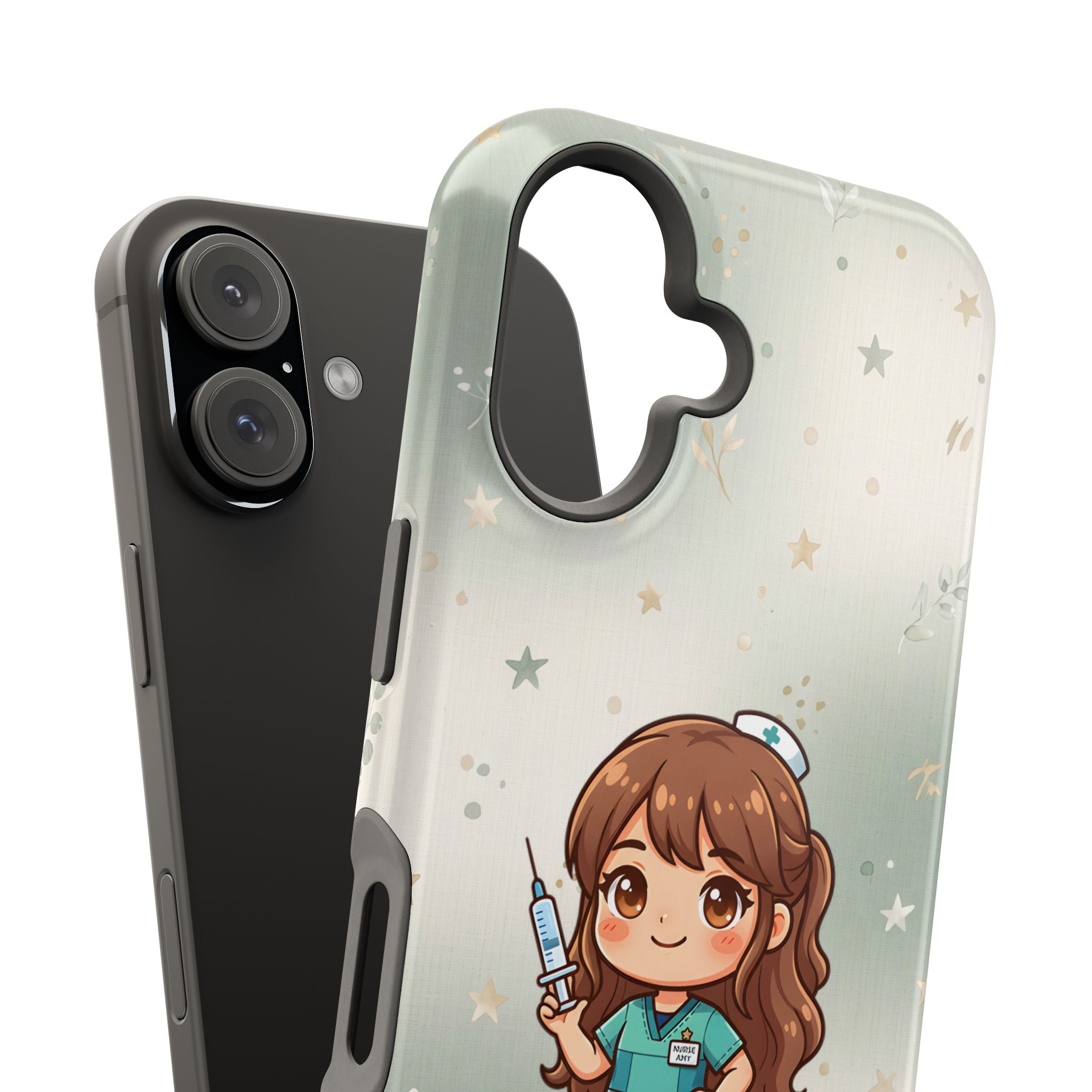 Personalized Nurse with Syringe Phone Case — Wireless Charging Cover