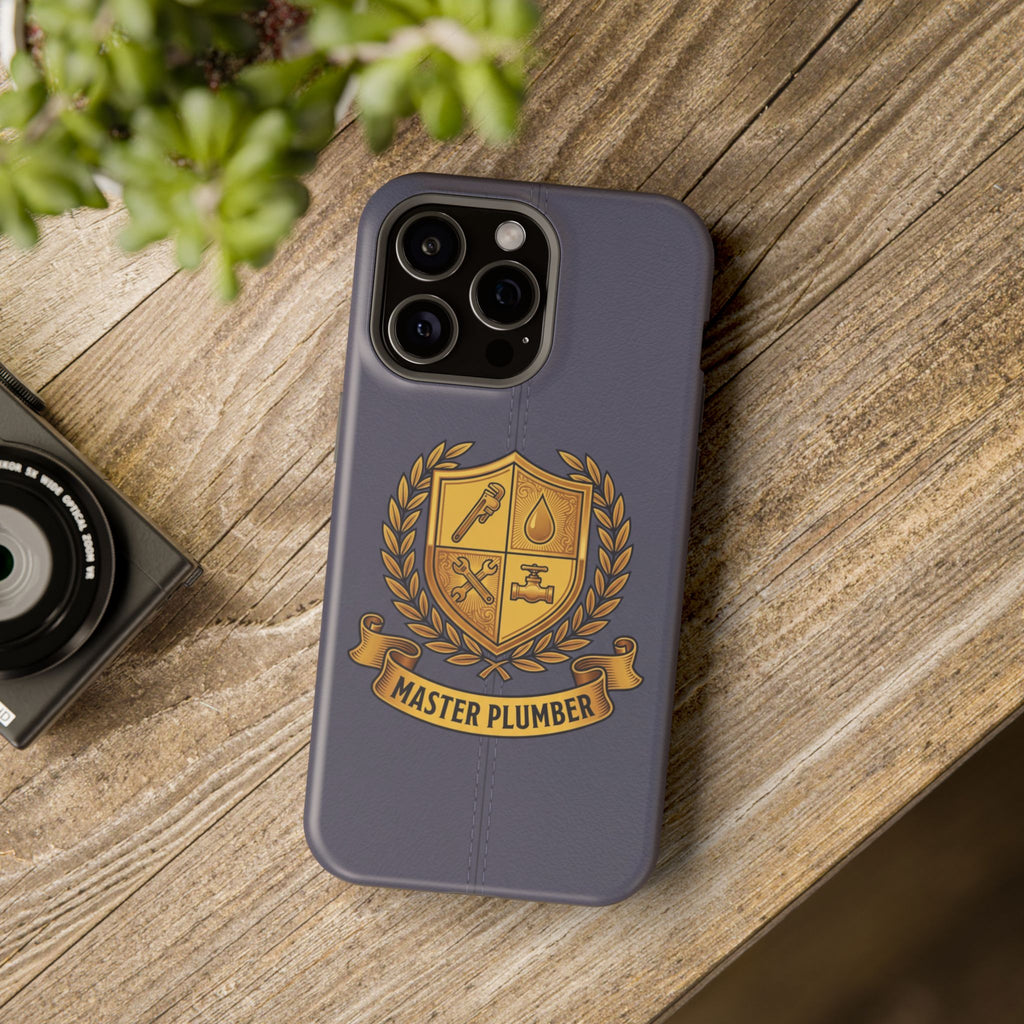 Master Plumber Crest Phone Case — Heraldic Shield Wireless Charging Cover