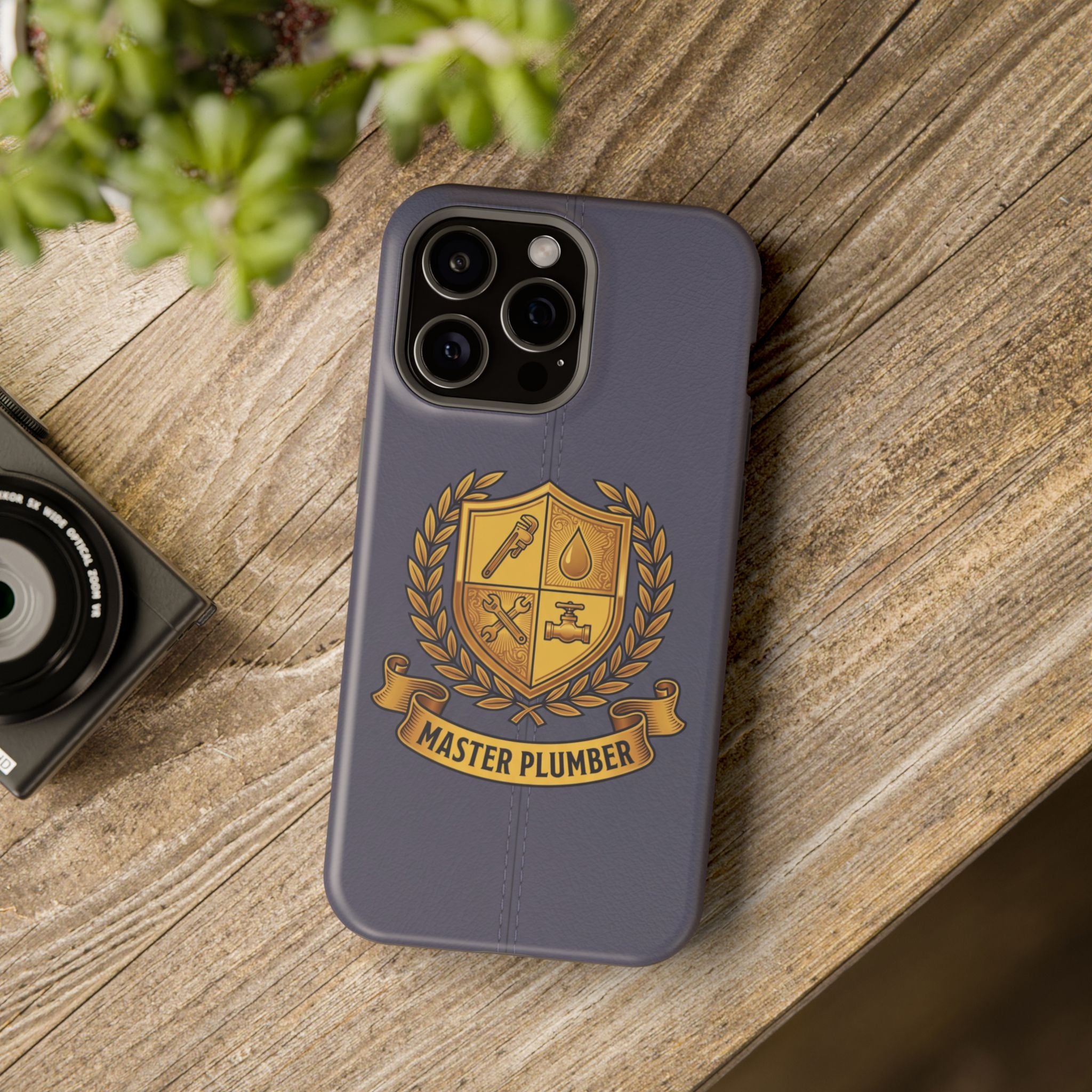 Master Plumber Crest Phone Case — Heraldic Shield Wireless Charging Cover