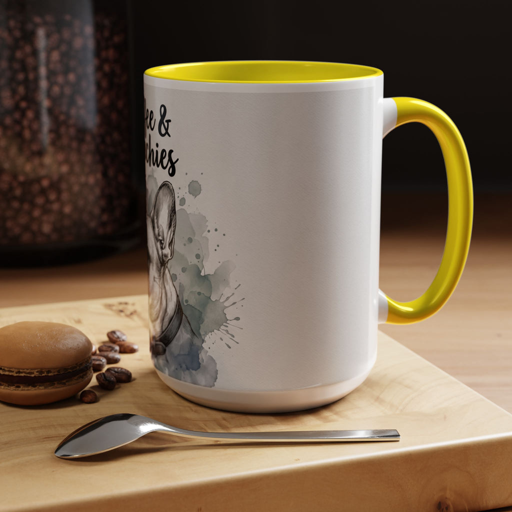 Coffee & Frenchies Mug | French Bulldog Lover Gift | Watercolor Dog Mug