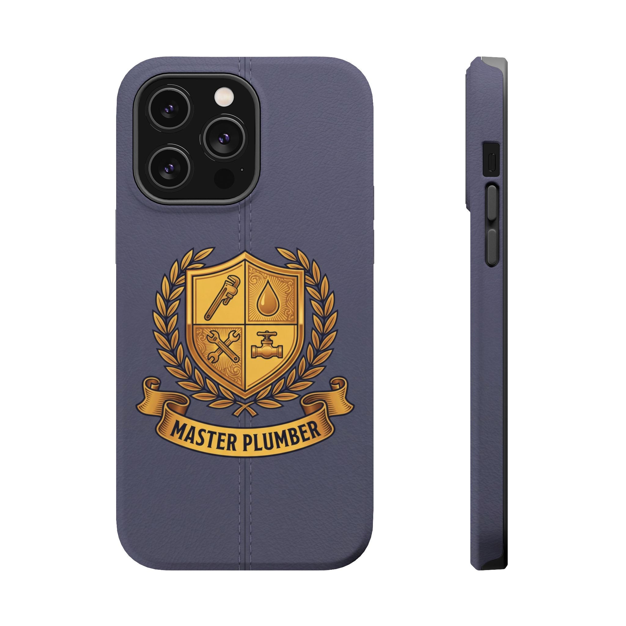 Master Plumber Crest Phone Case — Heraldic Shield Wireless Charging Cover