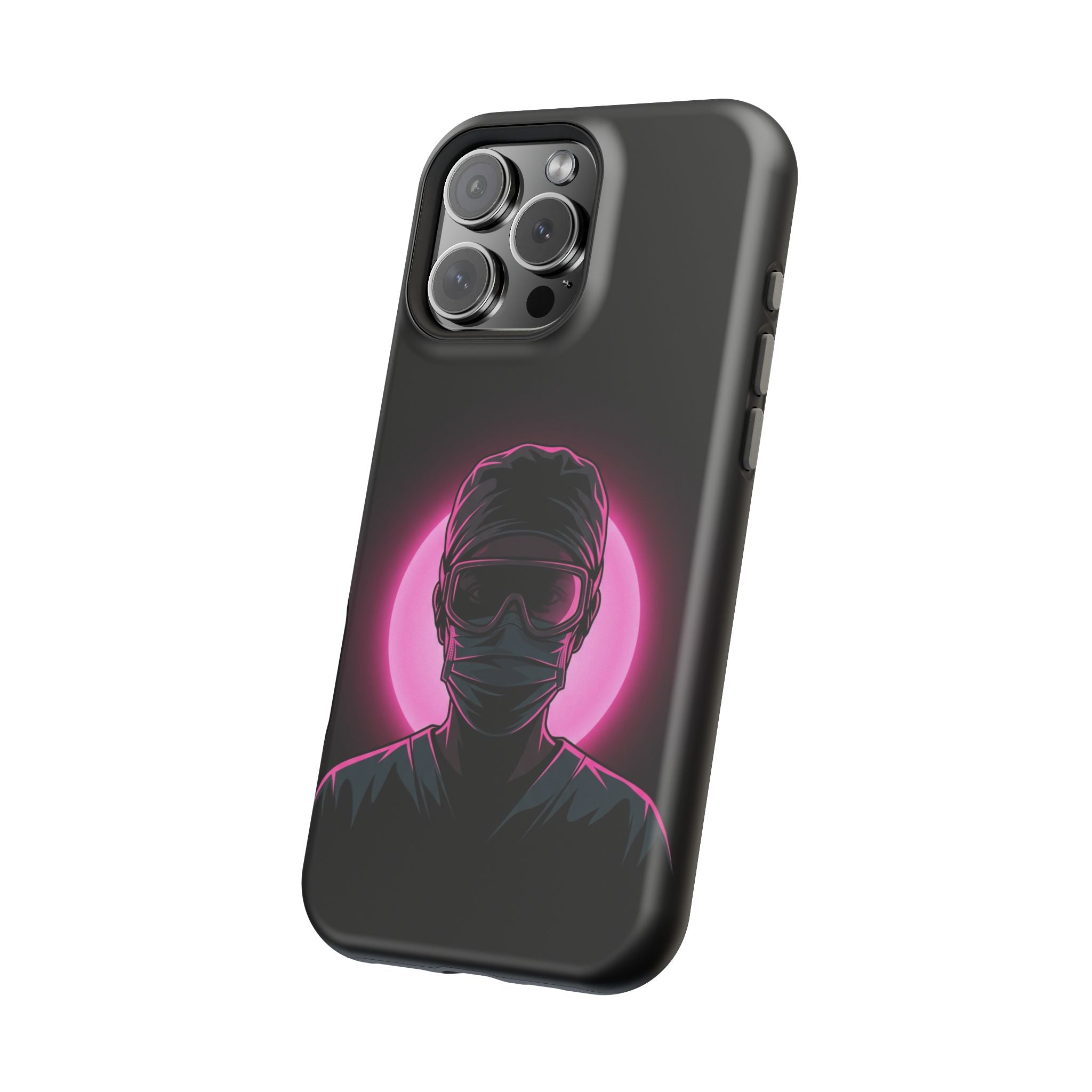 Nurse Portrait Phone Case — Navy Wireless Charging Cover