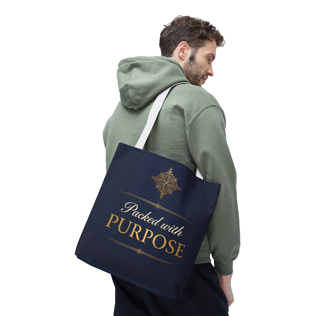 Packed with Purpose Tote | Inspirational Nurse Gift Tote Bag | Healthcare Worker Appreciation Gift | Premium Polyester Carry-All