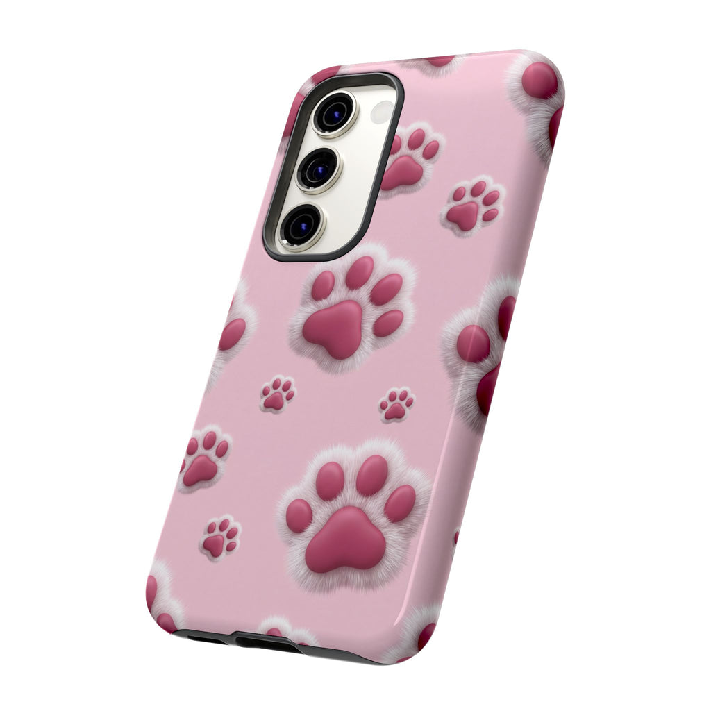 iphone & Samsung - Pink Paws Tough Phone Case — Cute Protective iPhone Cover